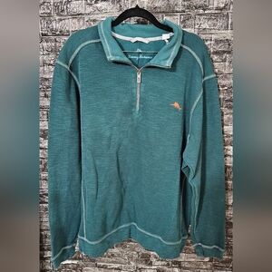 Tommy Bahama Blue Zip-Up Sweater